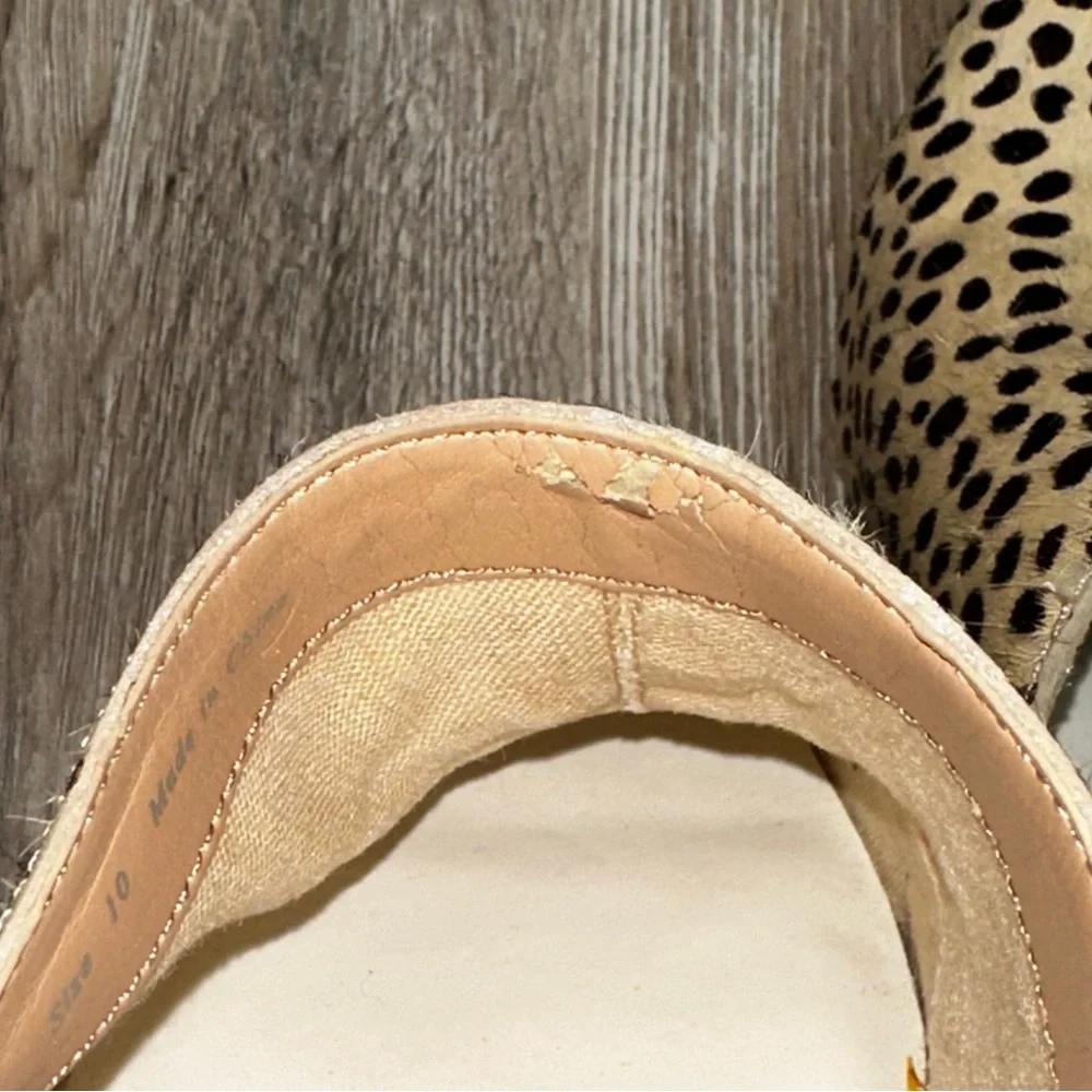 Dolce Vita Women’s Elmo Leopard Calf Hair Pointed Toe Slides Preppy Brown SZ 10 - Picture 10 of 15